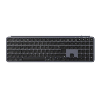 Tastiera wireless ultra-sottile Keychron B6 Pro layout ISO, formato completo, portatile e leggera, con connessioni 2.4GHz e Bluetooth