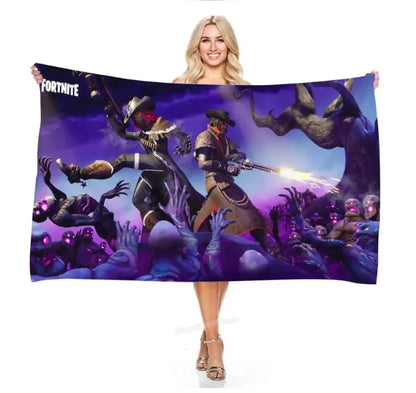 Fortnites Beach Towel Game Fortress Night Digital Printing Rectangular Shower Towel Microfiber Bath Towels Adult Travel Vacation