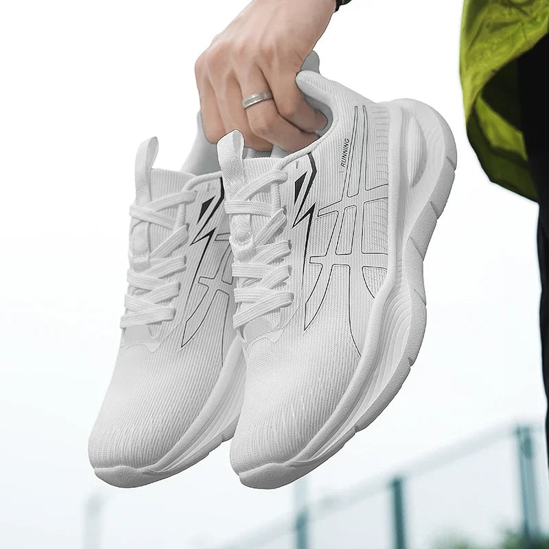 Men's Women EVA Sole Mesh Upper Breathable Running Shoes Soft Shock Absorbing Sports Shoes Unisex Sneakers Lightweight Footwear