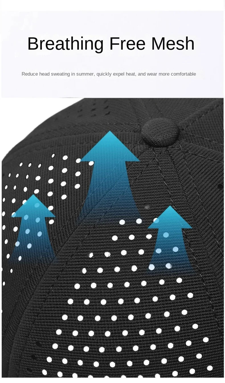 Brand Oohmy 5cm Short Brim Baseball Caps Big Head and Small Head for Men Women Mesh Back Trucker Hat Short BillQuick Dry