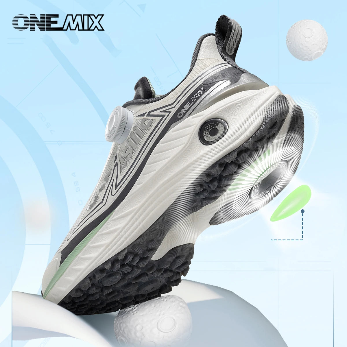 ONEMIX Chaussures de sport décontractées d'automne-hiver pour homme, chaussures de marche en plein air, chaussures légères antidérapantes, chaussures de trekking pour homme