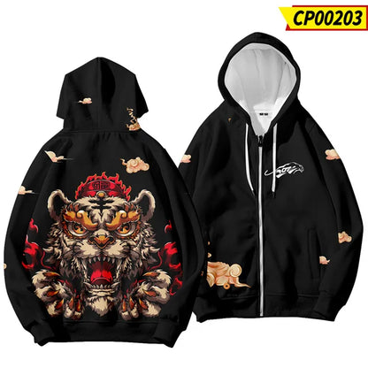 3D Print Chinese New Year Clothes Men Hoodies Kids Fashion Dragon Graphic Sweatshirts Cool Streetwear Hooded Hoody Clothing Top