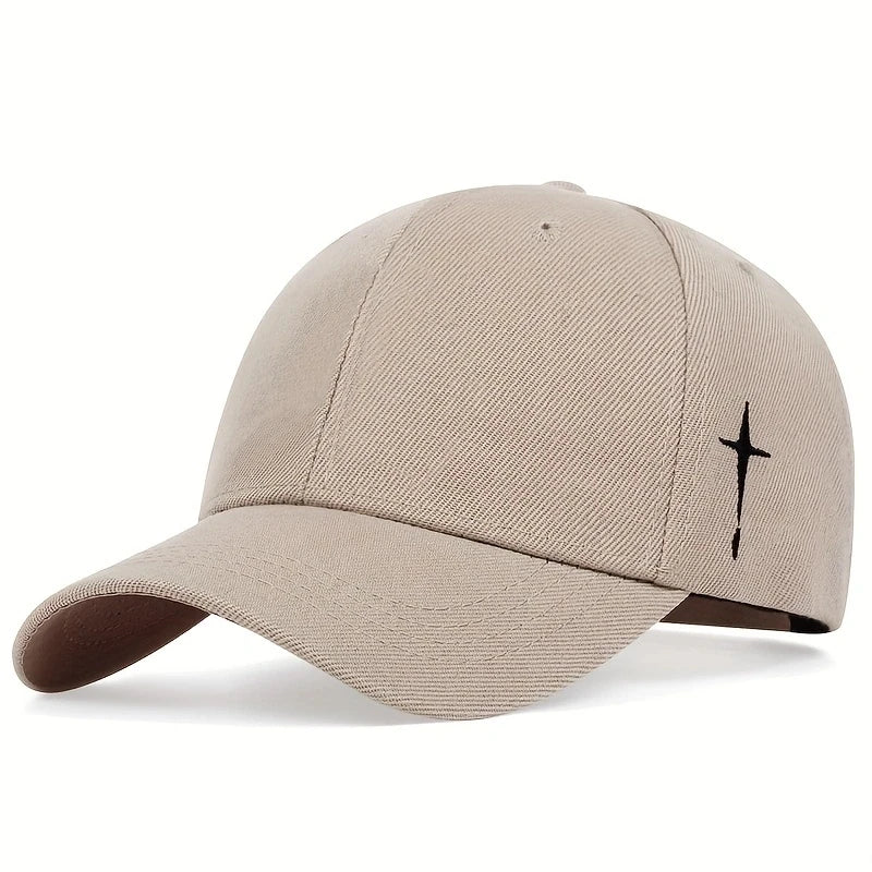 Unisex Cross Embroidery Snapback Baseball Caps Spring and Autumn Outdoor Adjustable Casual Hats Sunscreen Hat
