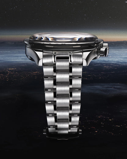 PAGANI DESIGN 2026 New Saturn Men's Watches Quartz Watch For Men Light Tan Sport Chronograph AR Sapphire Crystal Wrist Watch Men