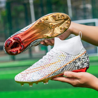 Chaussures de football pour enfants, crampons de football pour garçons et filles, chaussures de sport d'extérieur légères, durables et antidérapantes pour les jeunes