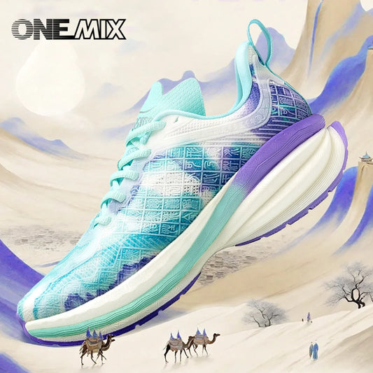 „ONEMIX“ kinietiški sportiniai bateliai. Nauji, smūgius sugeriantys vyriški bėgimo bateliai. Neslystantys, kvėpuojantys, lengvi moteriški lauko sportiniai bateliai.