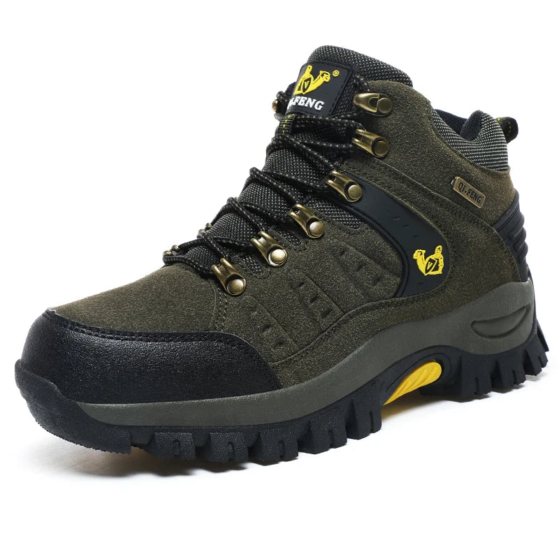 Scarpe da trekking outdoor autunno-inverno da uomo, scarpe da escursionismo impermeabili, scarponi da montagna, in vera pelle, scarpe da caccia nei boschi, scarpe tattiche