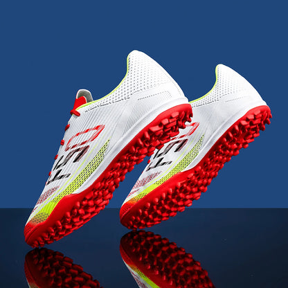 Chaussures de football respirantes avec crampons longs FG/AG, adaptées à toutes les saisons, chaussures de sport antidérapantes (disponibles en plusieurs couleurs)