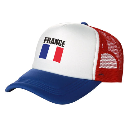 Franciaország Trucker sapkák Divatos, menő francia sapkák Baseball sapka Nyári, szabadtéri, napvédő hálós sapkák