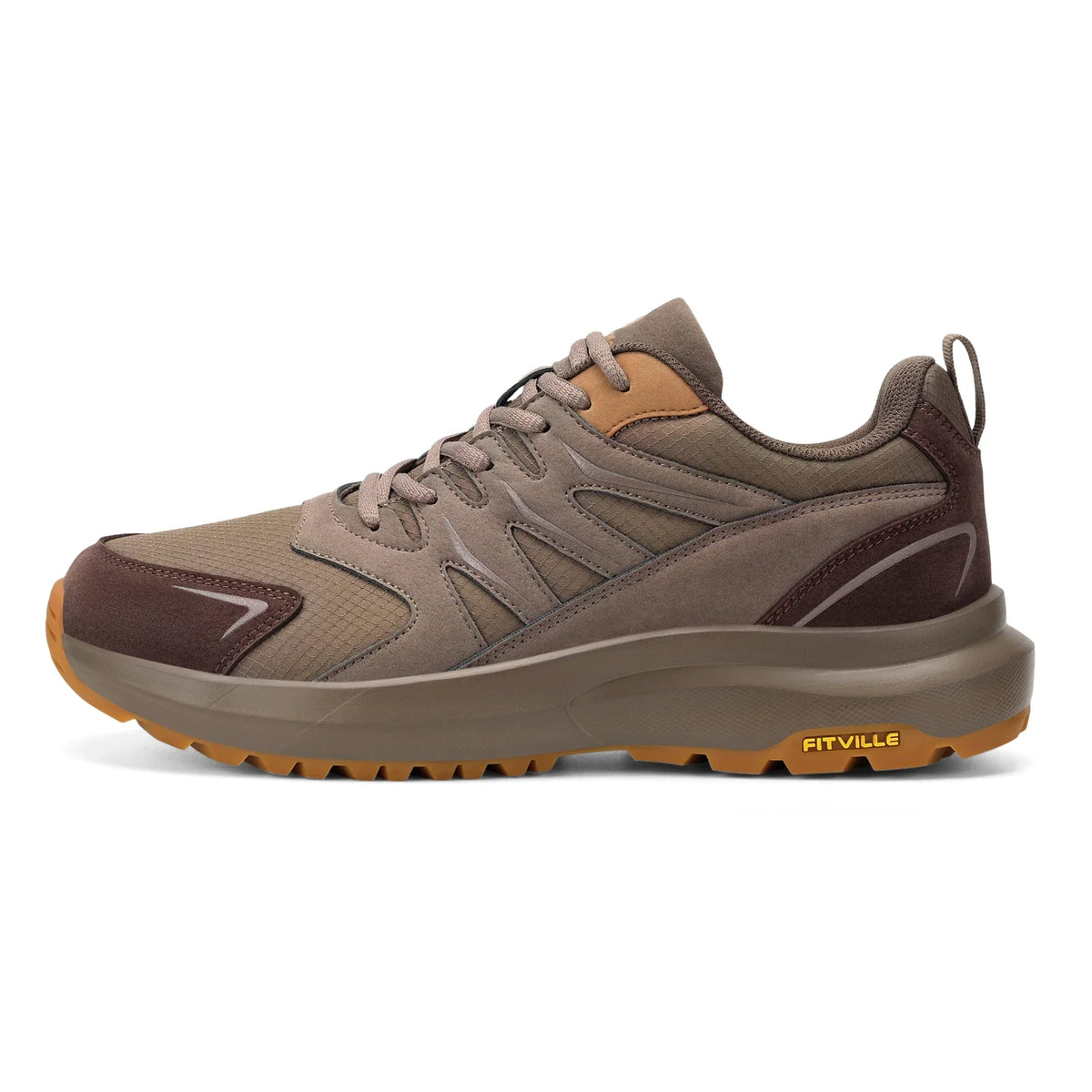 FitVille extra brede sneakers voor heren, wandel- en loopschoenen, brede neus, lichtgewicht hardloopschoen voor platvoeten met steun voor de voetboog