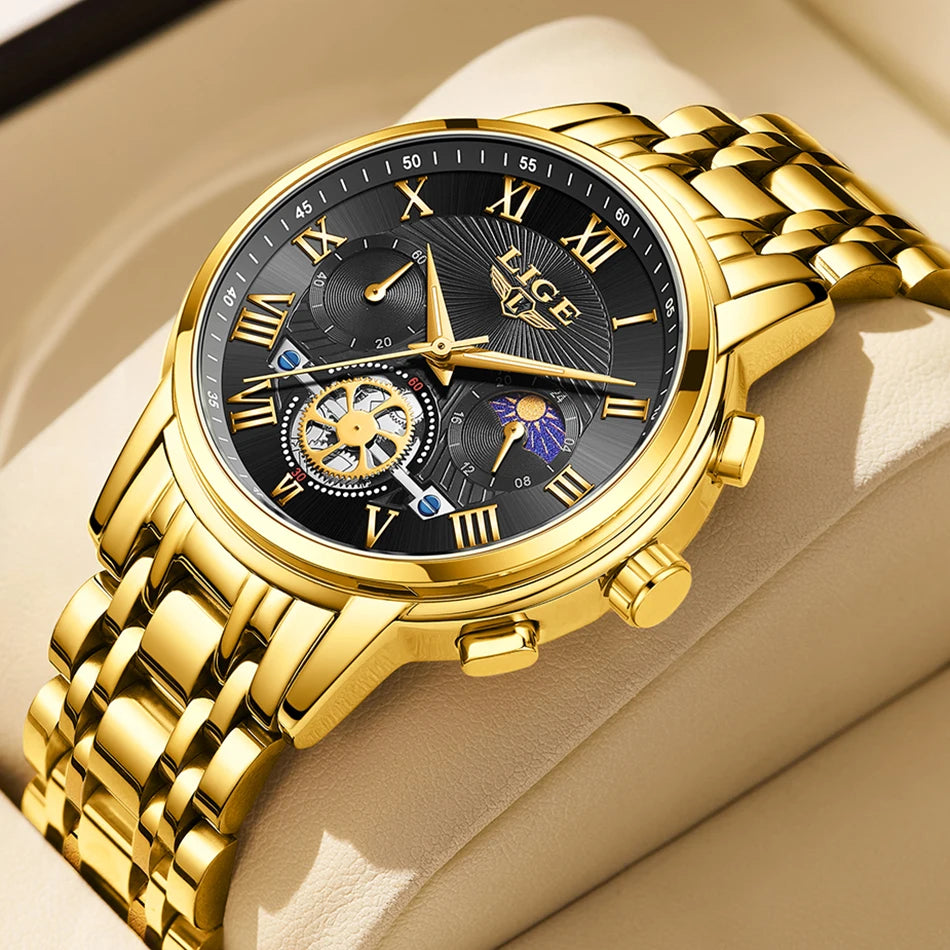 2024 LIGE Top Luxury Women Watch Creative Steel Women's Bracelet Wrist Watches Ladies Fashion Waterproof Female Relogio Feminino