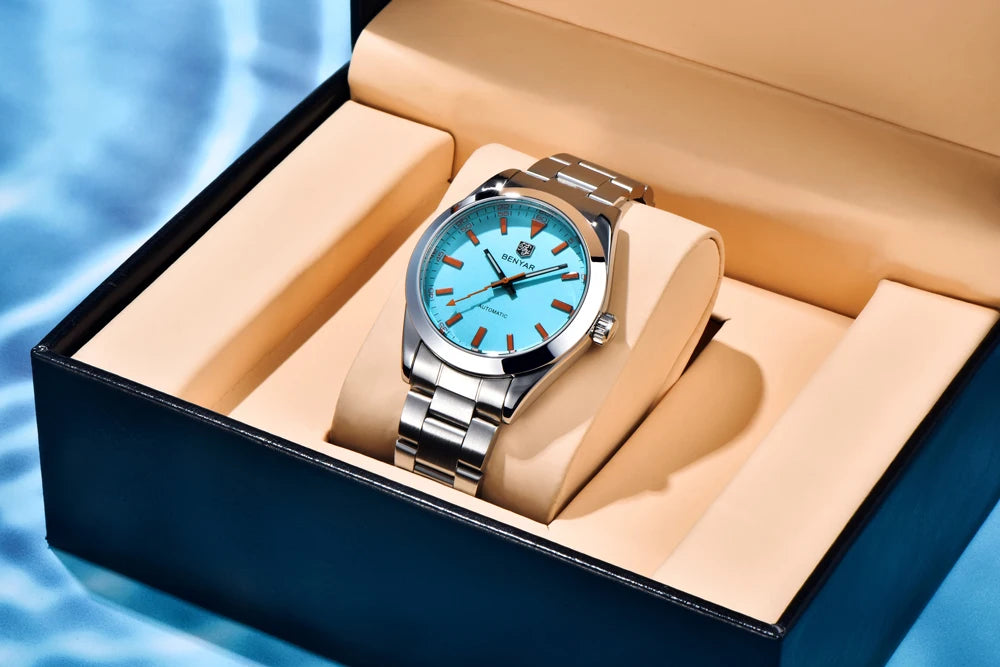 2026 New BENYAR White Mens Watches Top Luxury Automatic Watch For Men Mechanical Stainless Steel Luminous Sports Wristwatches