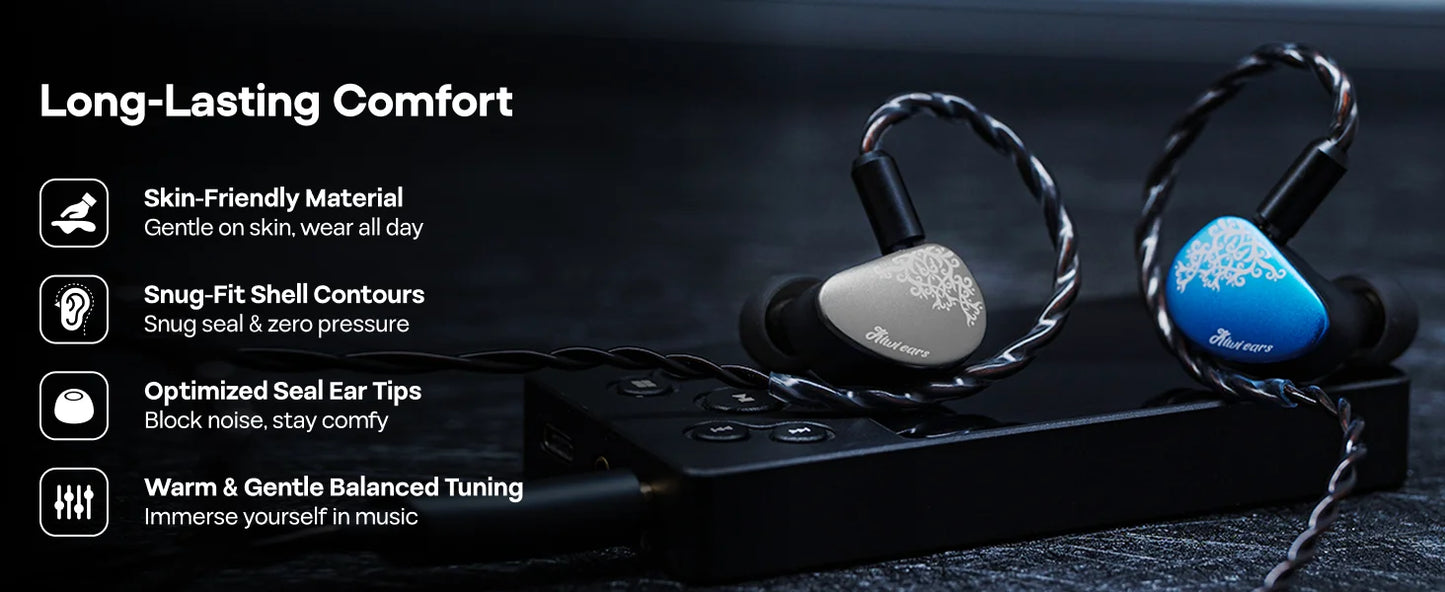Linsoul Kiwi Ears Cadenza II IEM 10mm Titanium Dynamic Driver HiFi Earphones with KARS 2.0 & Detachable Cable