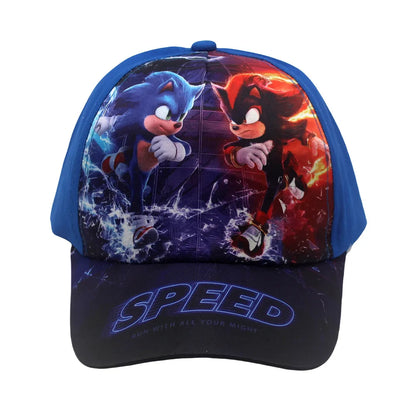 Última novedad: gorra de béisbol infantil ajustable de 48-54 cm con estampado Sonic, colas de anime, Knuckles, sombrero de sol Shadow, erizo azul, gorra para bebé para actividades al aire libre, regalo