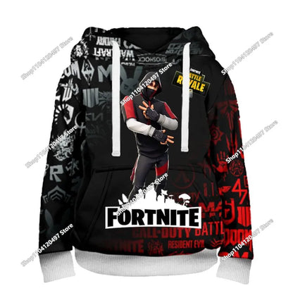 Children Clothes Birthday Cute Gifts Fortnite Child Hoodies Battle Royale Boys Girls Anime Sweatshirt Kids Winter Pullover Tops