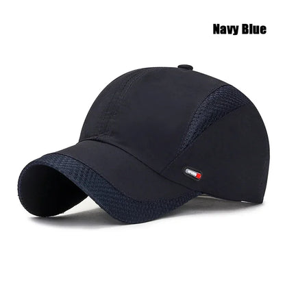 Summer Breathable Mesh Quick-Drying Hat Outdoor Sports Sun Hat Red Leather Label Sun Protection Sun Hat