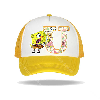 SpongeBob SquarePanted Baseball Cap Kids Adults Letter Print Sun Hats Anime Cartoon Adjustable Peaked Caps Summer Casual Hat New