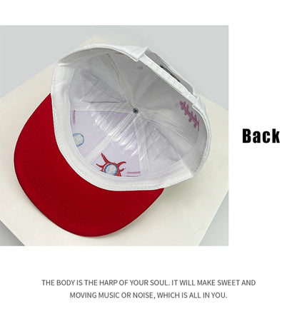 Breathable Cute Sunshade Flat Eave Peaked Caps Versatile ins Fashion Niche New Unisex Funny Kitty Embroidery Bow Baseball Hats