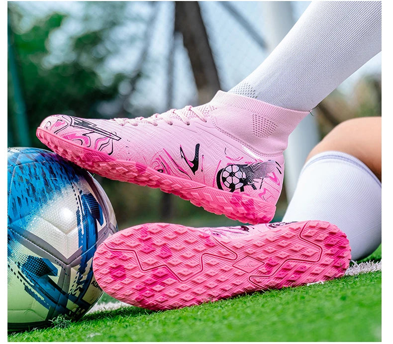 Nouvelles chaussures de football professionnelles pour hommes, chaussures de football antidérapantes, unisexes, respirantes, chaussures de futsal, nouvelles chaussures à crampons, livraison directe, ultralégères