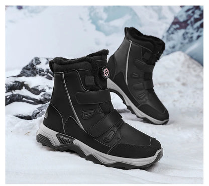Bottes de neige imperméables pour hommes, chaussures d'extérieur d'hiver, semelle intermédiaire chaude avec antidérapantes, résistantes à l'abrasion, 2025