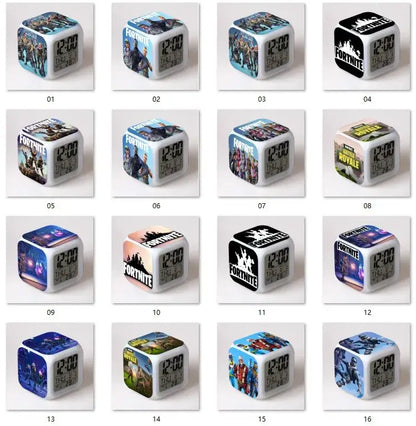 Fortnite Alarm Clock Cute Fashion Cartoon Personalized Creative Kawaii Minimalist LED Alarm Clock Gift for Friends' Birthday