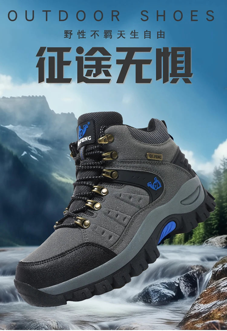 Scarpe da trekking outdoor autunno-inverno da uomo, scarpe da escursionismo impermeabili, scarponi da montagna, in vera pelle, scarpe da caccia nei boschi, scarpe tattiche