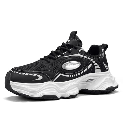 Herren-Sportschuhe – Neu, aus Mesh, atmungsaktiv, mit dicker Sohle, höhenverstellend, strapazierfähig, für den täglichen Weg zur Arbeit, vielseitig einsetzbare Freizeit-Sneaker