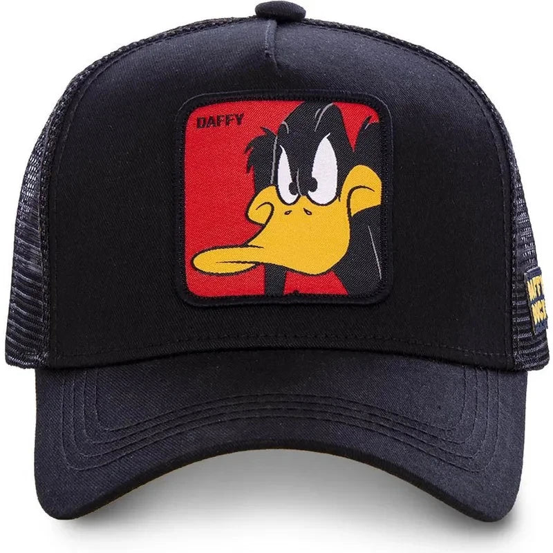 Hot Sale Unisex Anime Cartoon Cap High Quality Embroidered Patch Draw Baseball Cap Male Female Trucker Hat Mesh Hats Sun Hat