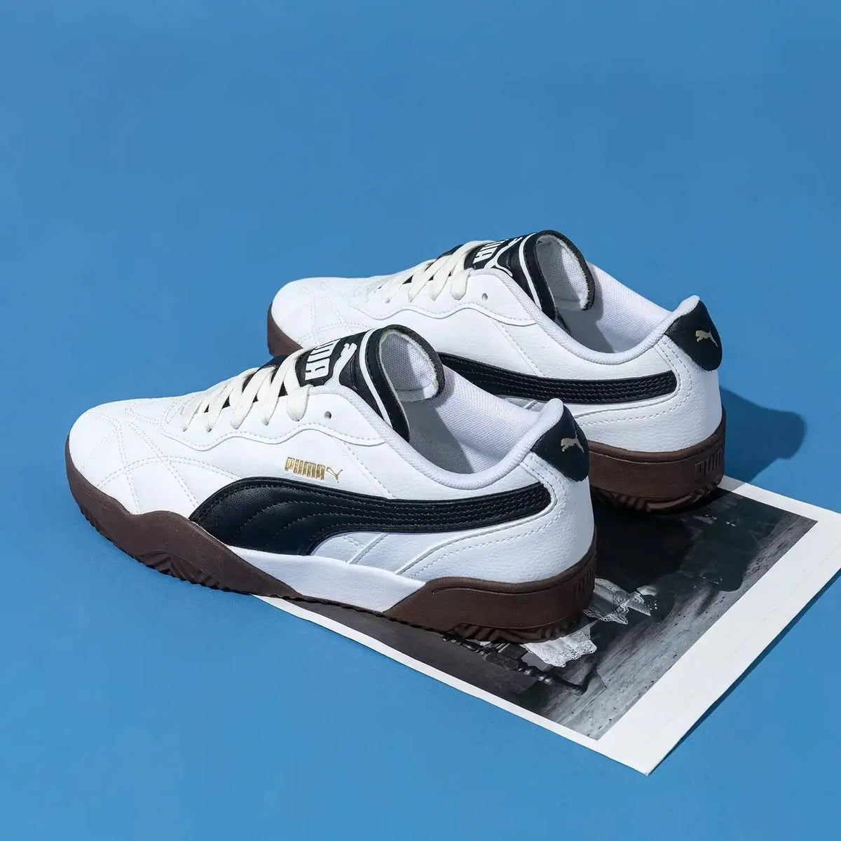 Nouvelles baskets Puma pour hommes et femmes, Tifosi confortables et décontractées avec logo estampé or sur le côté, chaussures de voyage 397454-02