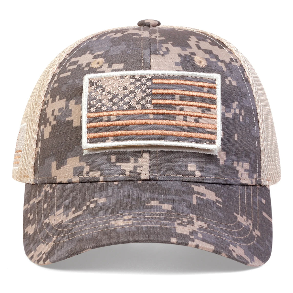 Unisex American Flag Sticker Baseball Net Caps Spring and Summer Outdoor Adjustable Casual Hats Sunscreen Hat