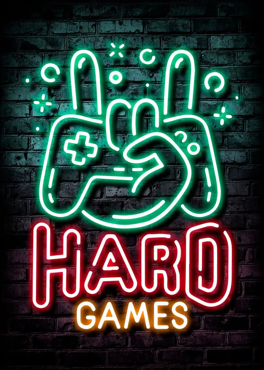 Póster Nordic Cat e Citações de Comando Gaming em Tela Moderna para Arte de Parede e Decoração Mural de Quarto Gamer para Rapazes e Raparigas (não néon)