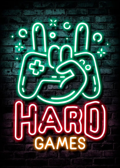 Póster Nordic Cat e Citações de Comando Gaming em Tela Moderna para Arte de Parede e Decoração Mural de Quarto Gamer para Rapazes e Raparigas (não néon)