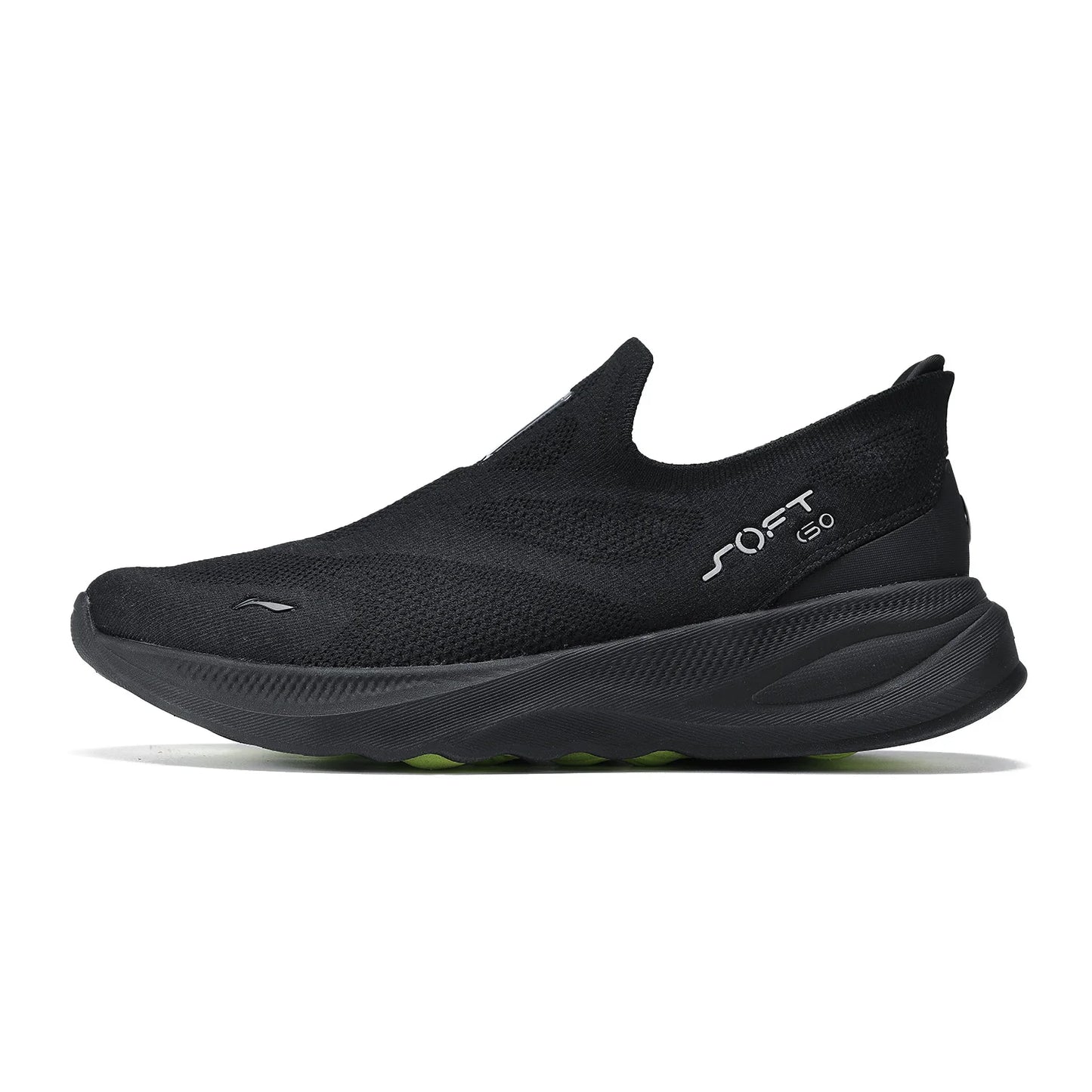 Zapatillas deportivas casual sin cordones Li-Ning SOFT GO 2 KNIT para hombre, cómodas, estables y con amortiguación, de malla para caminar, jogging y uso diario AGLV017