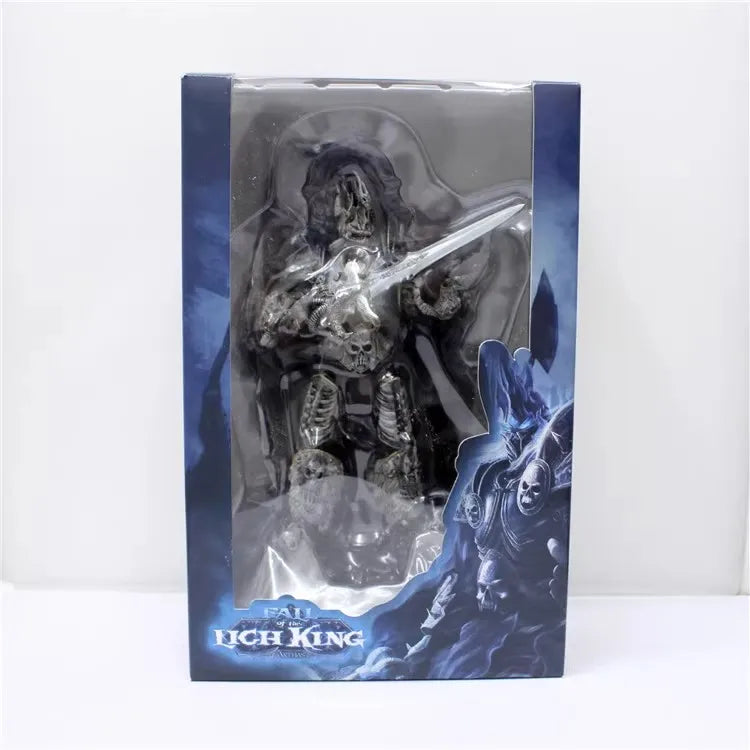 16 cm World of Warcraft-spilfigur: Lich King Arthas, dødsknægt, stående med Frostmourne – bordpynt til samling og festivalgaver