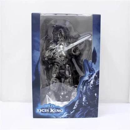 16 cm World of Warcraft-spilfigur: Lich King Arthas, dødsknægt, stående med Frostmourne – bordpynt til samling og festivalgaver
