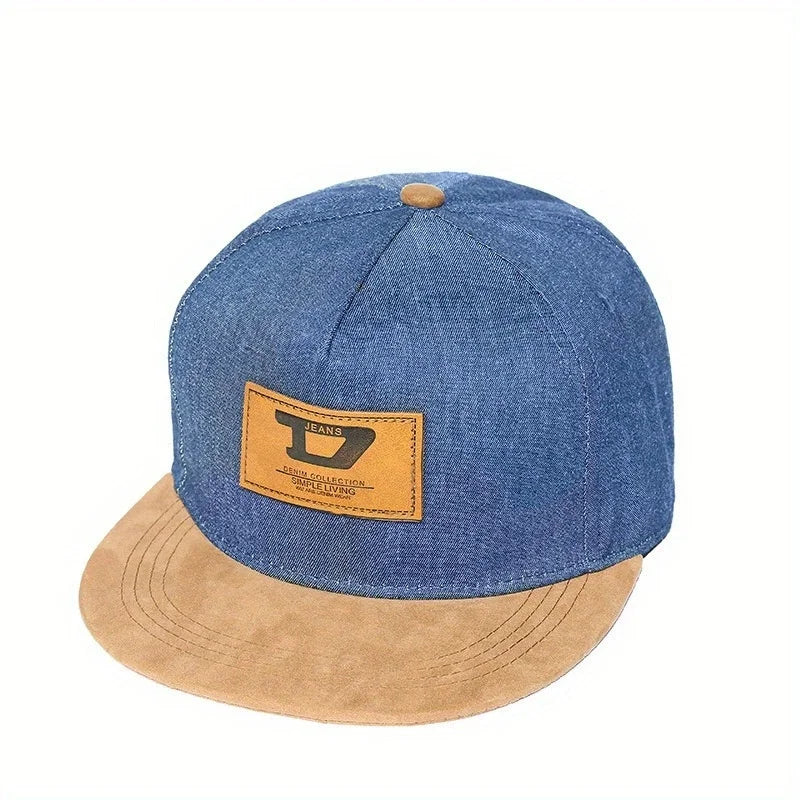 H Hip Hop Baseball Cap Flat Brim Hat Men's and Women's Casual Street Dance Outdoor Couple Visor Hat