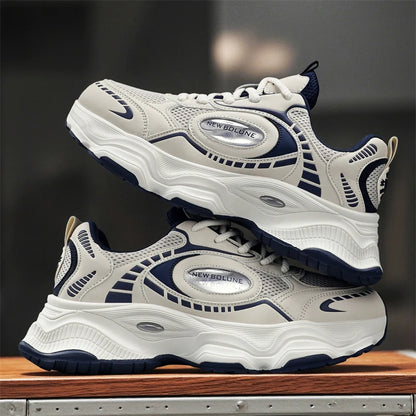 Herren-Sportschuhe – Neu, aus Mesh, atmungsaktiv, mit dicker Sohle, höhenverstellend, strapazierfähig, für den täglichen Weg zur Arbeit, vielseitig einsetzbare Freizeit-Sneaker