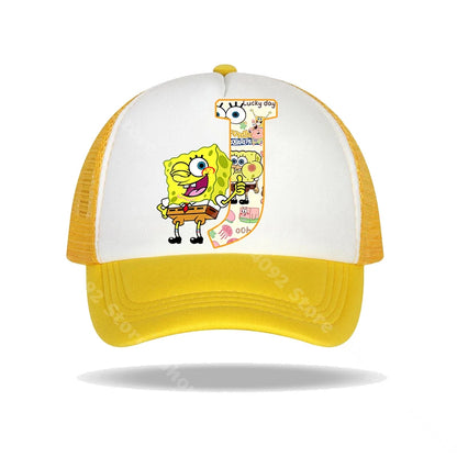 SpongeBob SquarePanted Baseball Cap Kids Adults Letter Print Sun Hats Anime Cartoon Adjustable Peaked Caps Summer Casual Hat New
