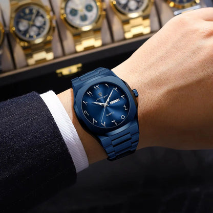 Relógio de luxo para homem POEDAGAR, relógio de quartzo à prova de água em aço inoxidável, relógio masculino com data e dia da semana, relógios de negócios para homem, Reloj Hombre