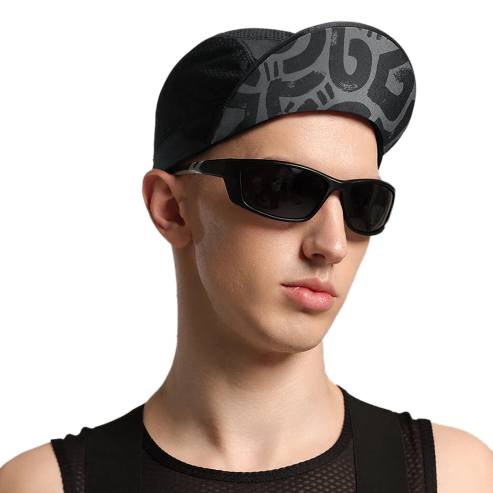 GOMOREON 1Pcs Funny Cycling Cap - Polyester Cycling Hat-Under Helmet - Cycling Helmet Liner Breathable&Sweat Uptake