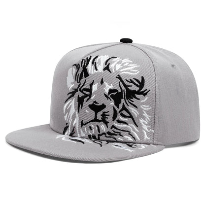 „Lion Eagle“ siuvinėta mados vyriška gatvės stiliaus hiphopo kepurė, beisbolo kepurė, moteriška laisvalaikio ir sporto kepurė nuo saulės, plokščia krašto kepurė
