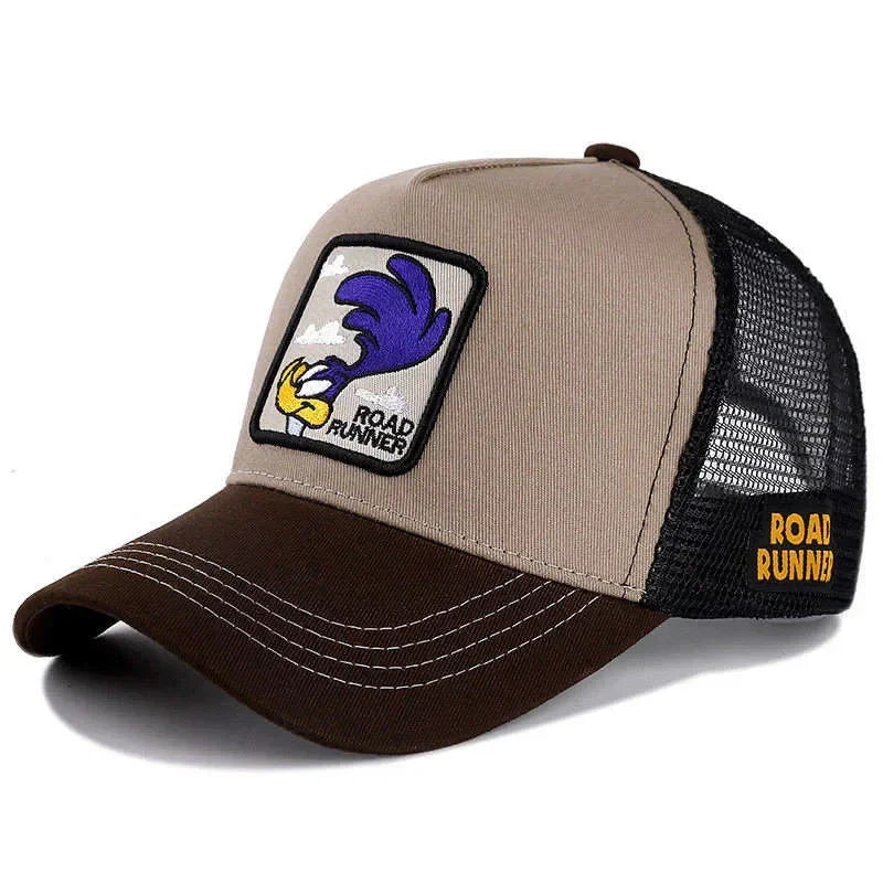 Hot Sale Unisex Anime Cartoon Cap High Quality Embroidered Patch Draw Baseball Cap Male Female Trucker Hat Mesh Hats Sun Hat