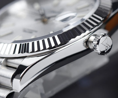 Cronos DateJ Luxury Men Watch Stainless Steel 5 Links Bracelet PT5000 Miyot 9015 100m Water Resistant Sapphire L6046M