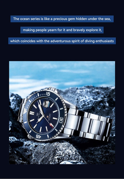Seagull relogio masculino Men Watch 200m Diving Business Waterproof Fashion Automatic Mechanical Watch Ocean Series 816.32.1523