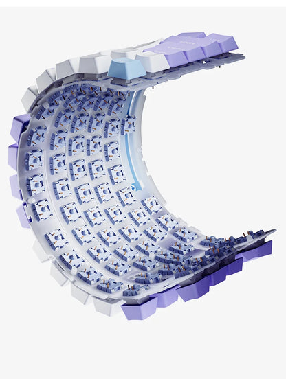 Teclado mecánico AJAZZ AK820 70% compacto/iluminación RGB/interruptores intercambiables en caliente, con conexión por cable, inalámbrica y Bluetooth