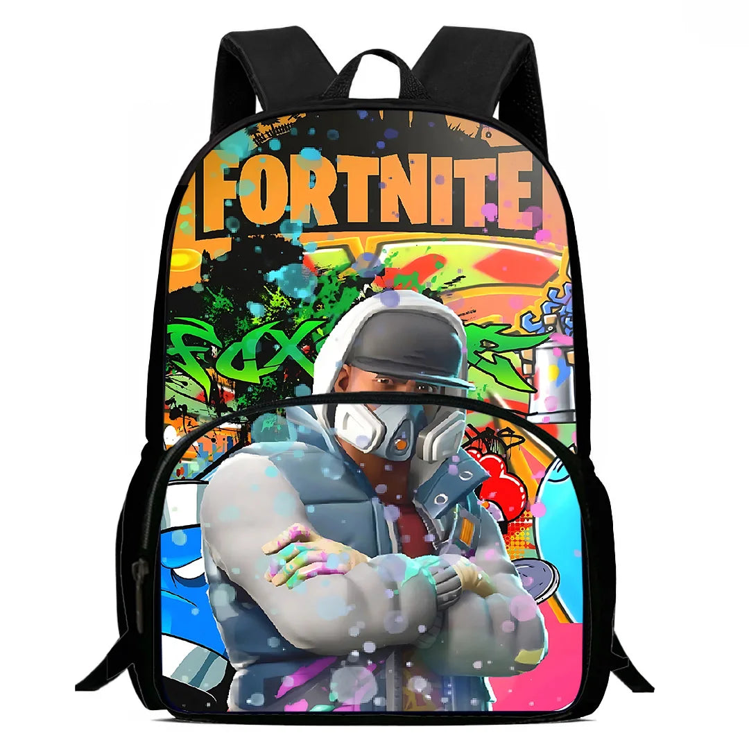 Classic Game Fortnite Kids Backpacks for Boys and Girls, Student Birthday Gift, Child School Bags with Large Capacity, Durable Camping Rucksack