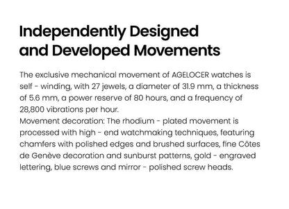 AGELOCER Original Budapest Watch Men's Vogue Formal Big Calendar Automatic Mechanical Watch Birthday Gift for Men
