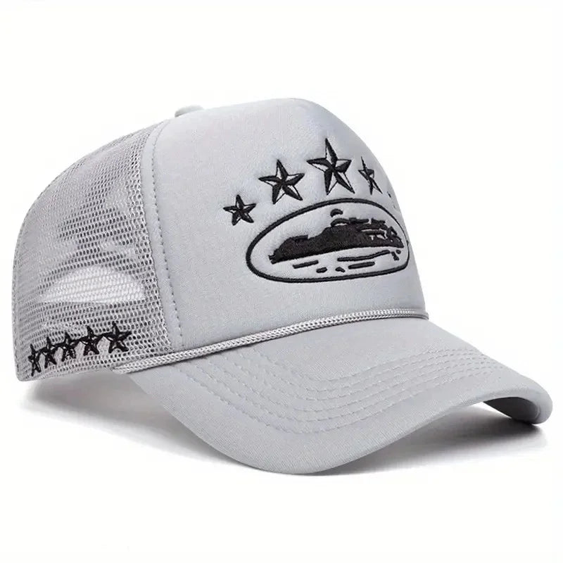 New Unisex Pentagram Baseball Hats Hip Hop Adjustable  Breathable Personal Sunshade Mesh Versatile Street Fashion Trucker Caps