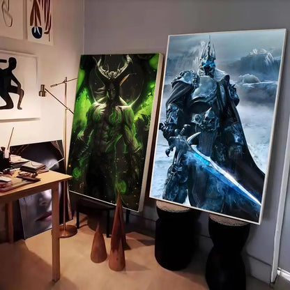 ANIME W-World Of W-Warcraft Wow Poster Paper Print Home Living Room Bedroom Entrance Bar Cafe Art Painting Decoration