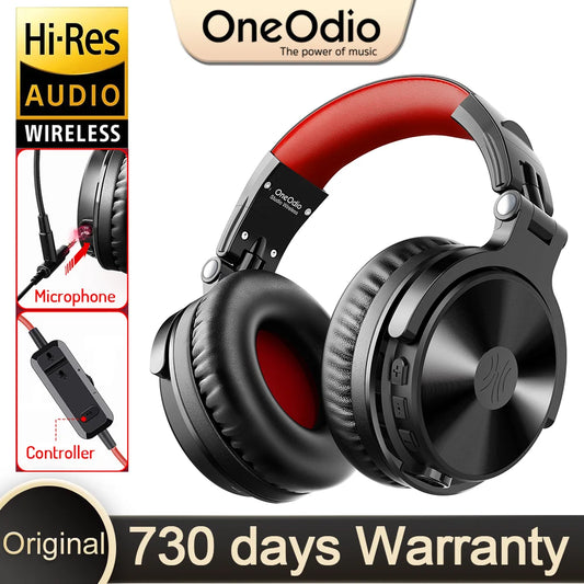 Cuffie da gaming wireless OneOdio Pro-M Bluetooth 5.2 HiFi stereo, autonomia 110H con microfono, bassi profondi, cuffie over-ear pieghevoli